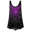 Plus Size Women's Lace Patchwork Sleeveless Vest