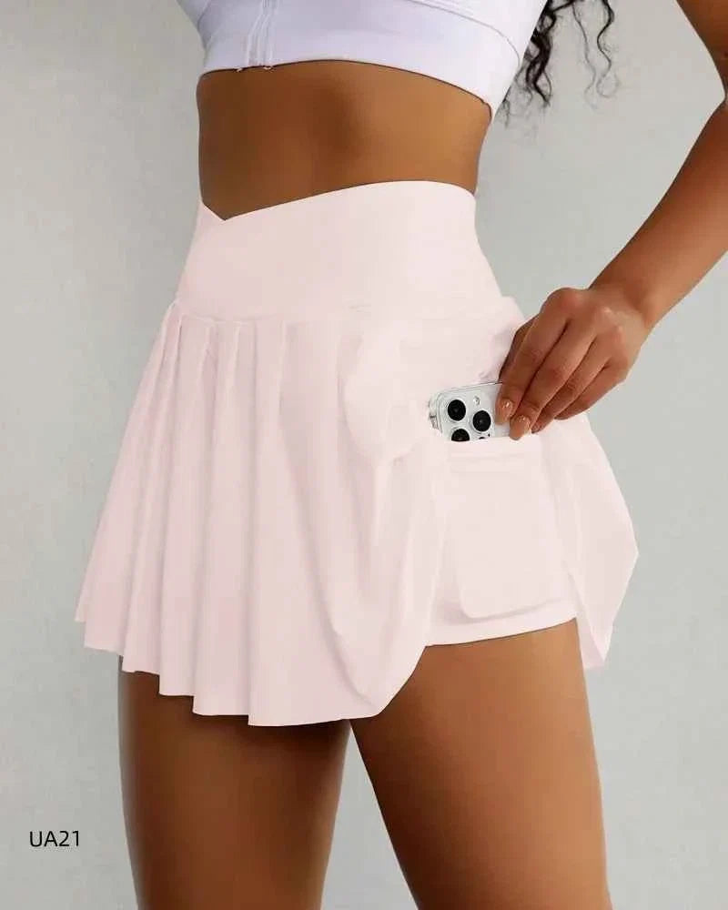 Women's 2-in-1 Flowy Athletic Skort Shorts