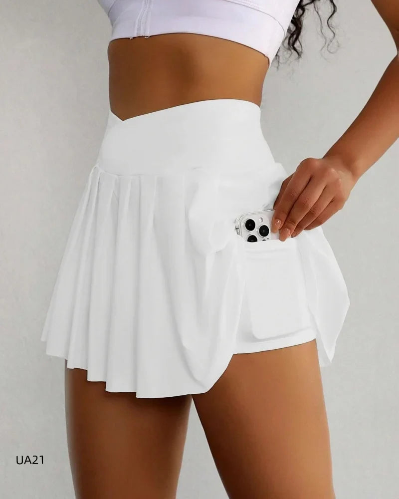 Women's 2-in-1 Flowy Athletic Skort Shorts