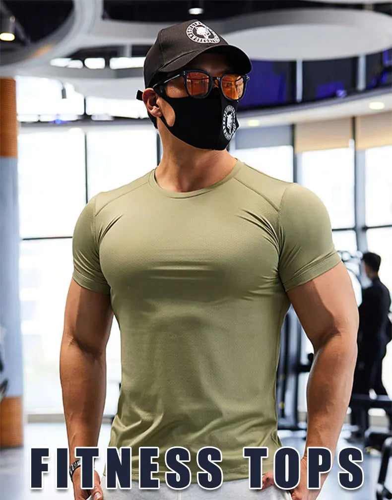 Man Plus Size Dry Fit Men's Sports T-shirts