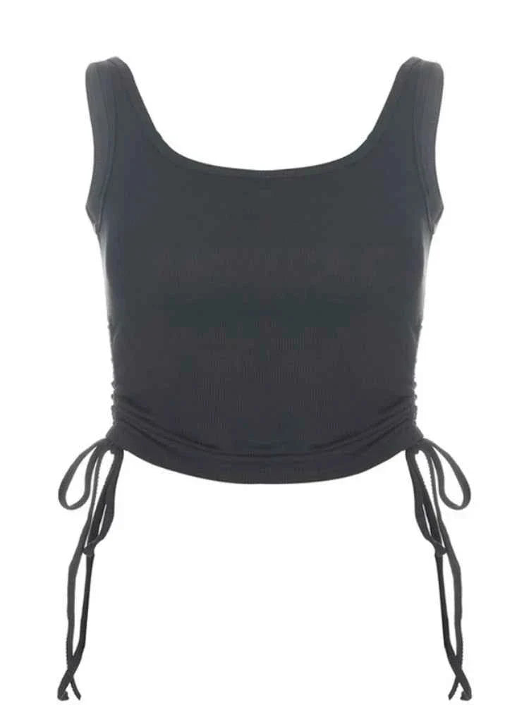 Tie-Up Ruched Crop: Women's Casual Summer Tee