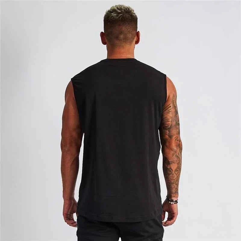 Cotton V-neck Gym Tank Top for Men