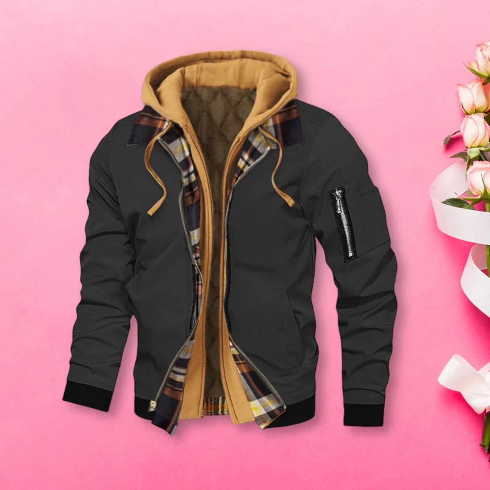 ChillGuard Men's Hooded Jacket - Stylish Two-in-One
