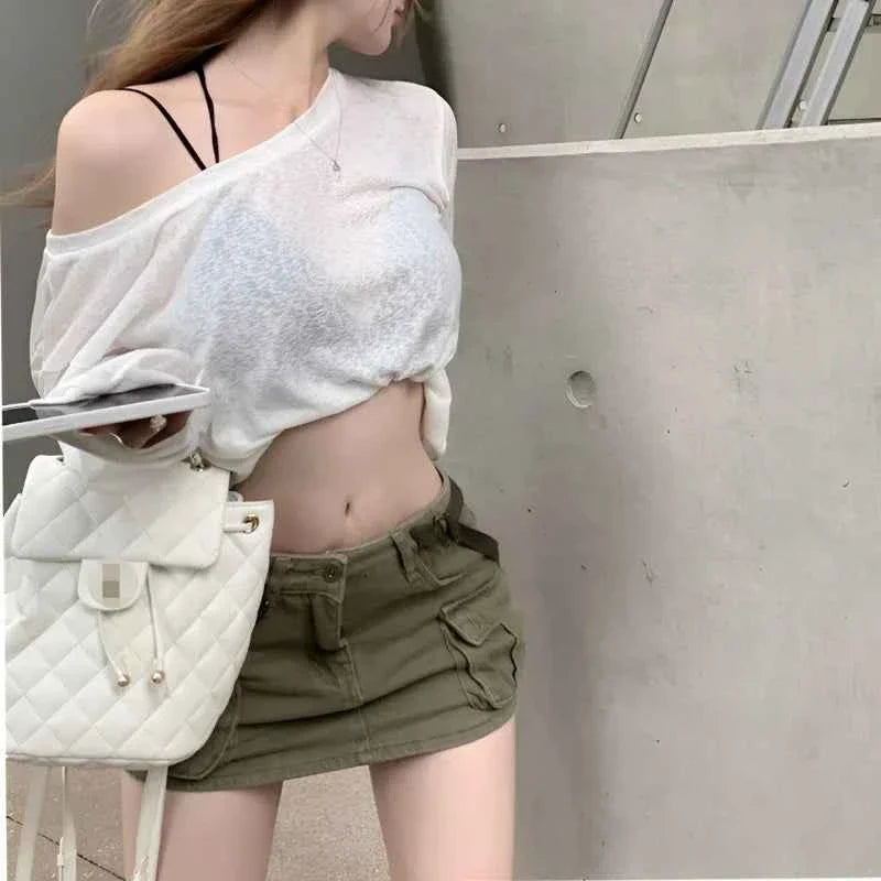 Off Shoulder Long Sleeve Tee