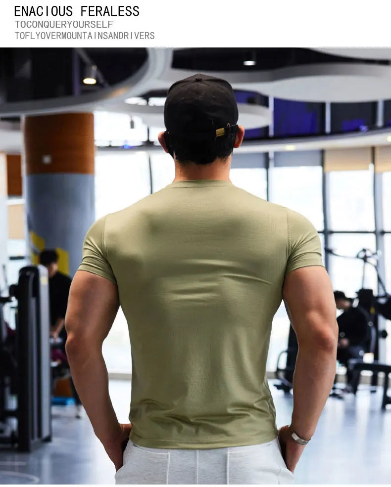 Man Plus Size Dry Fit Men's Sports T-shirts