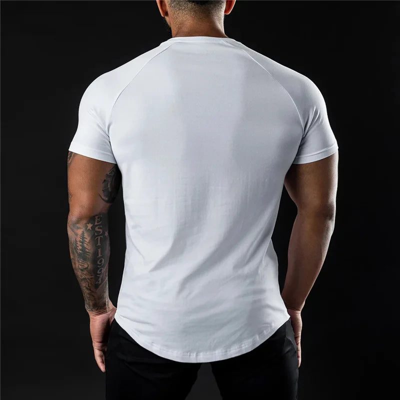 FlexFit Cotton Tee: Summer Athletic Muscle Shirt