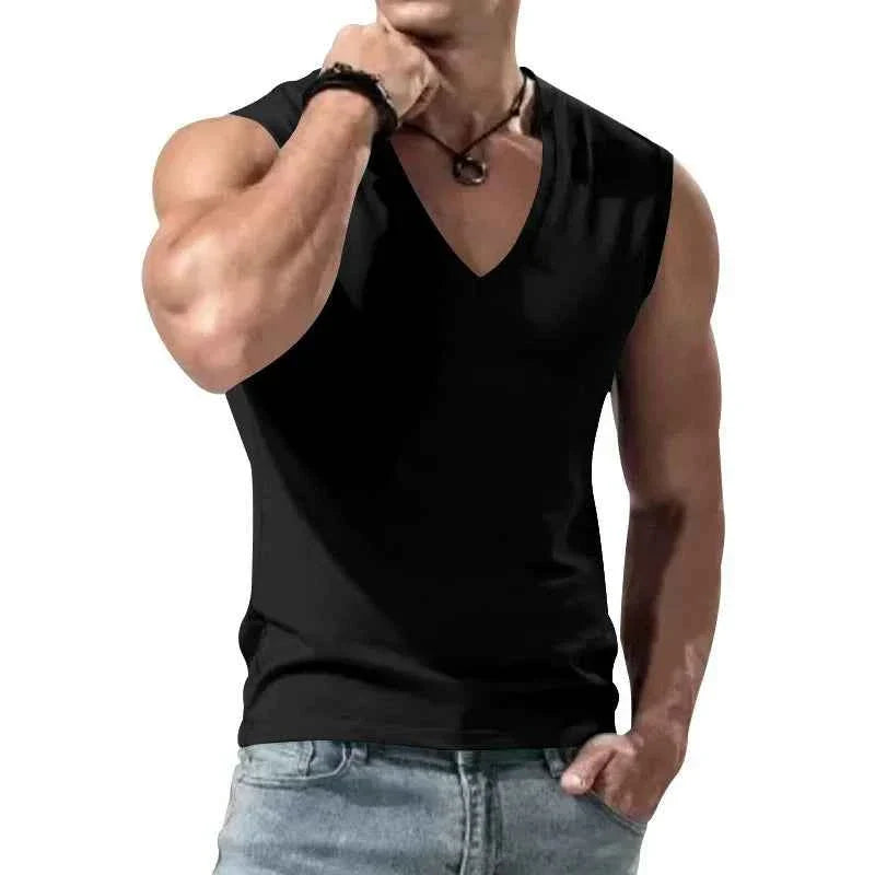 Men's Summer V-Neck Fitness Tank Top