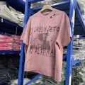 Men's Retro Distressed Letter Print T-Shirt