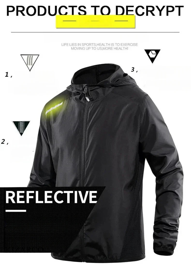 UltraLight Hooded Running Jacket - Windproof & Waterproof