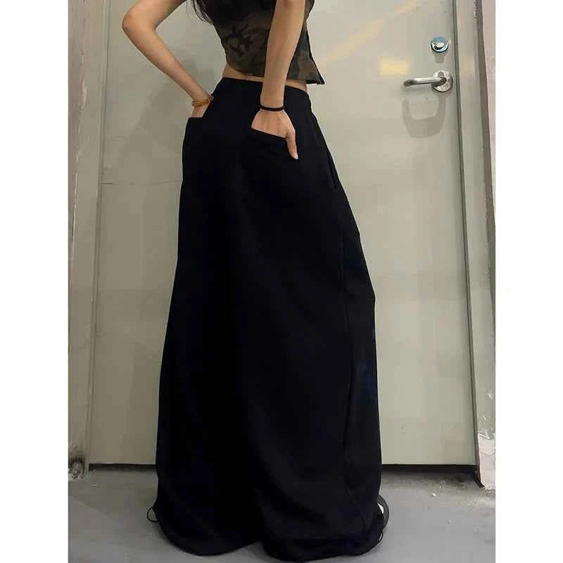 Vintage Gradient Letter Wide Leg Hip Hop Pants