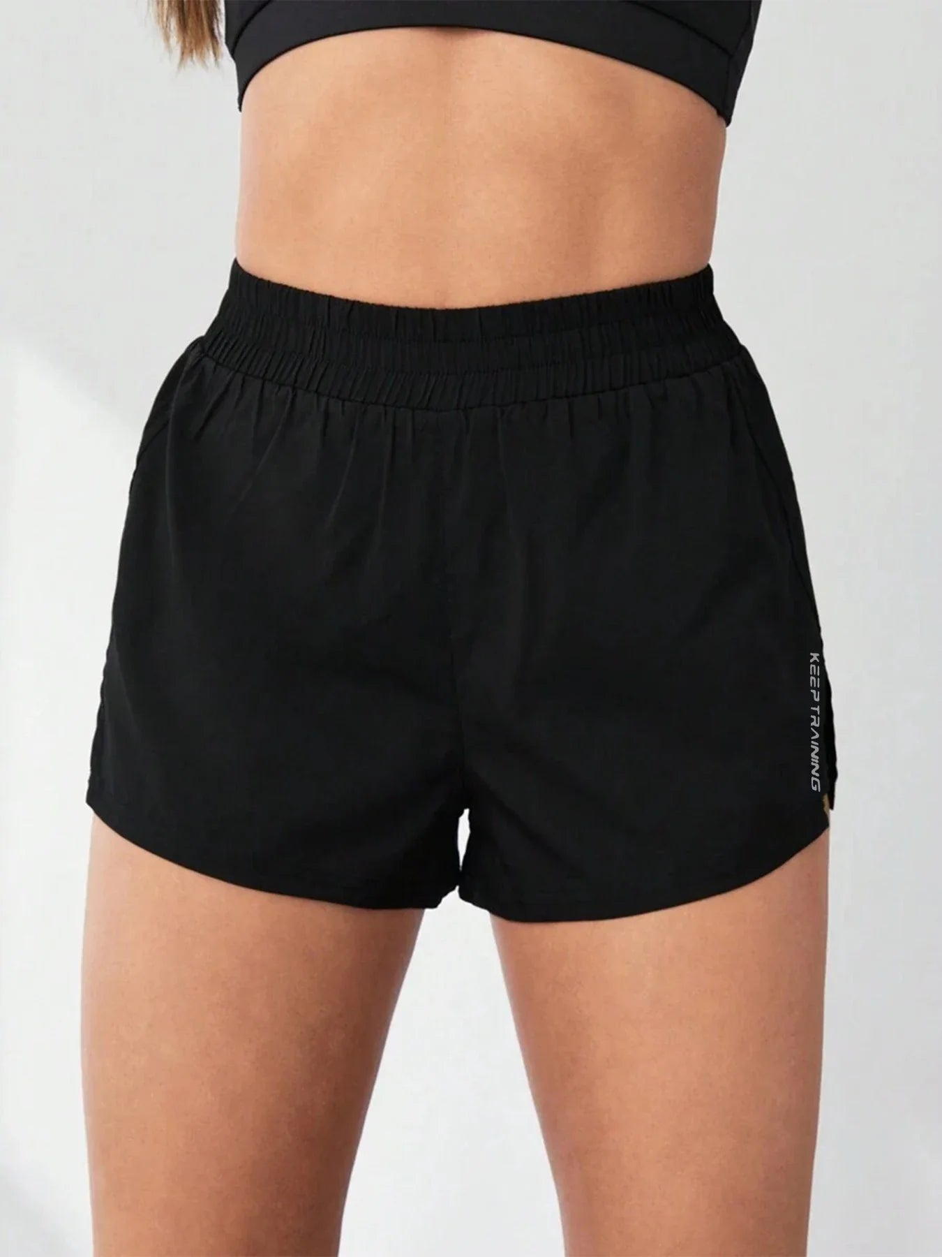 Faux Two-Piece Women's Anti-Exposure Yoga Shorts