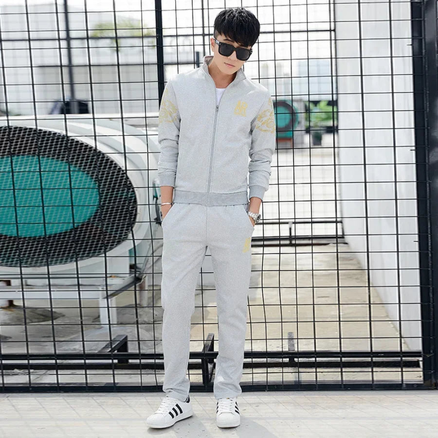 5XL 6XL Men's Plus Size Autumn Tracksuit Set