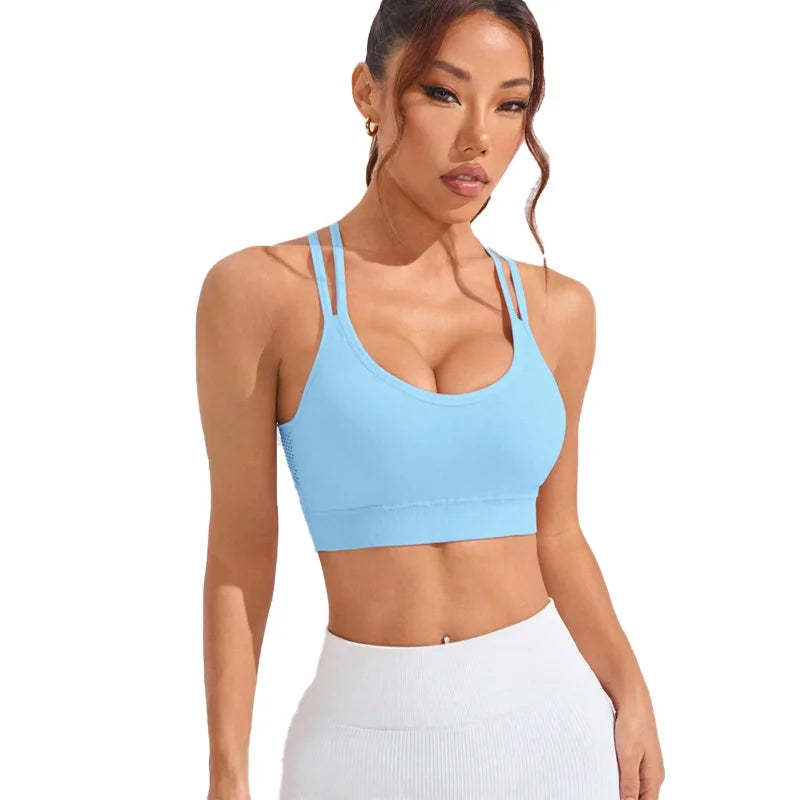 Yoga Sports Bras Push Up Gym Crop Tops
