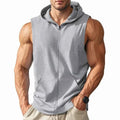 Men's Hooded Zipper Tank Top Fitness Vest