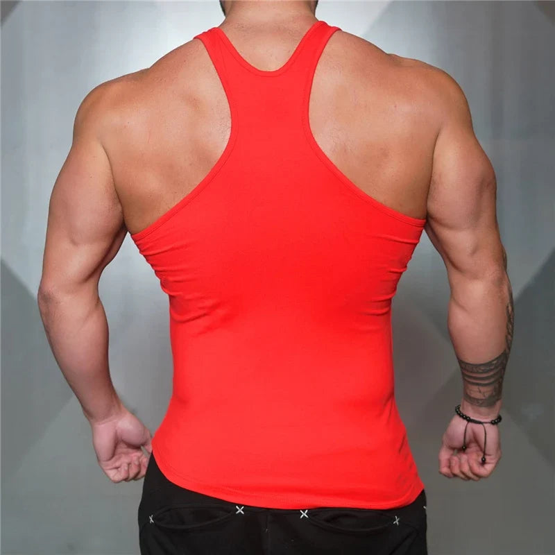 FlexFit Cotton Sleeveless Muscle Tank - Irregular Hem