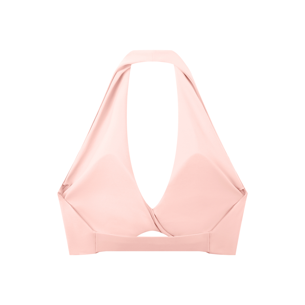 Loki & Ivy Women's Pleated Halter Sports Bra