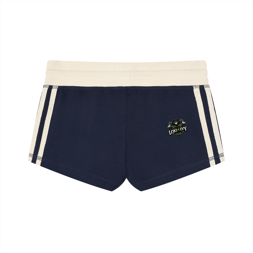 Loki & Ivy Women's Contrast Stripe Track Shorts