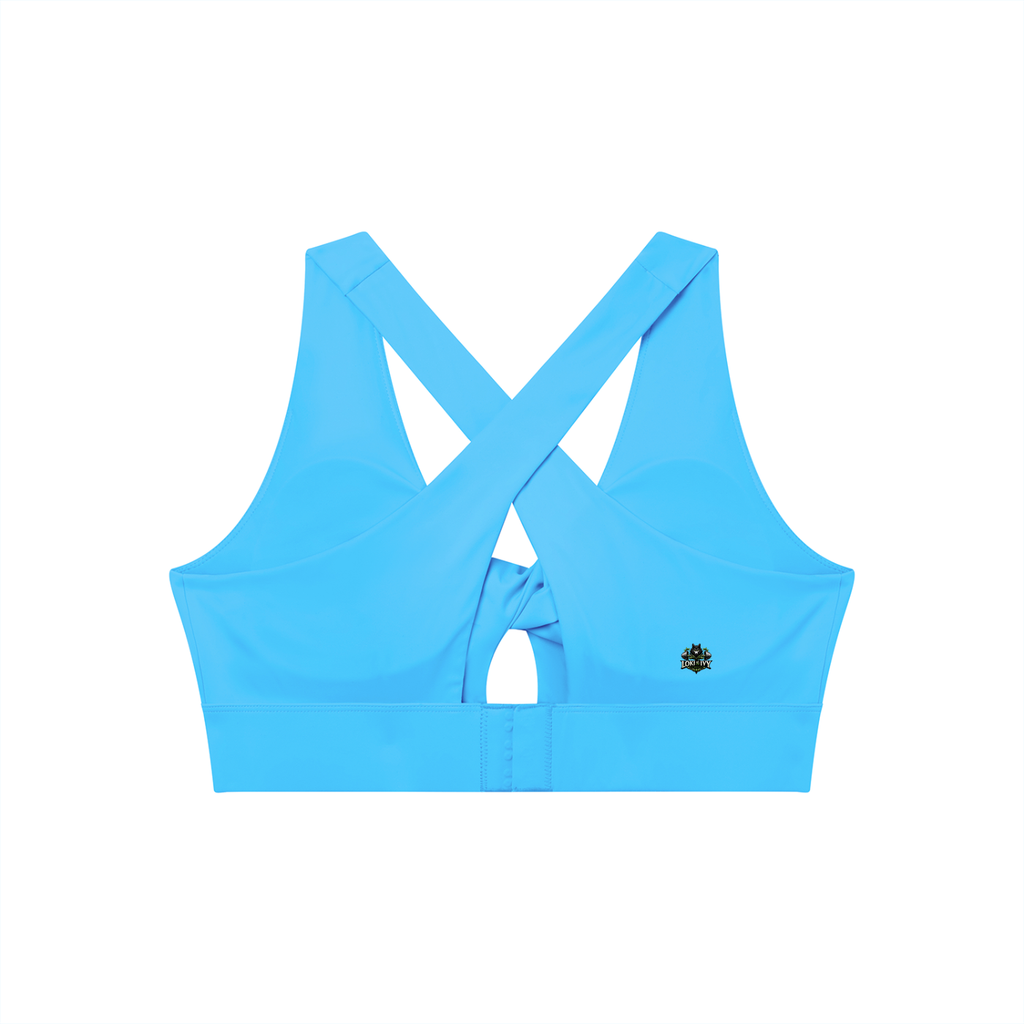 Loki & Ivy Women's Twist Front V-Neck Sports Bra