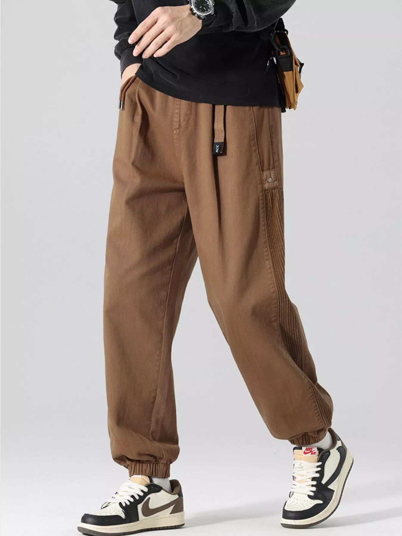 Men's Plus Size Drawstring Cargo Joggers