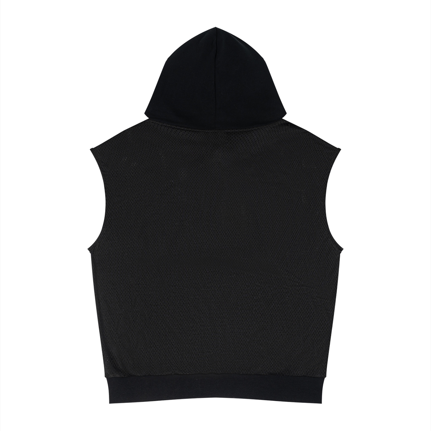 Loki & Ivy Unisex Panel Mesh Sleeveless Hoodie