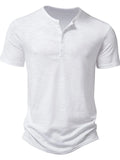 Men's Button Detail Short Sleeve Top