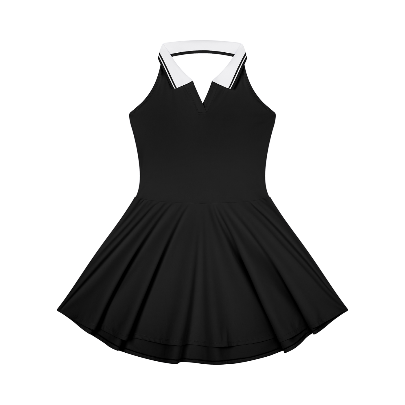 Loki & Ivy Collared Halter Tennis Dress