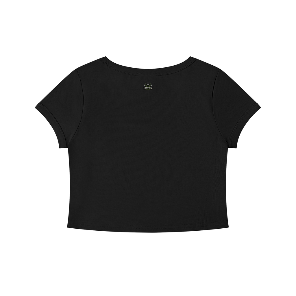 Loki & Ivy Women's Solid Color Slim Crop T-Shirt