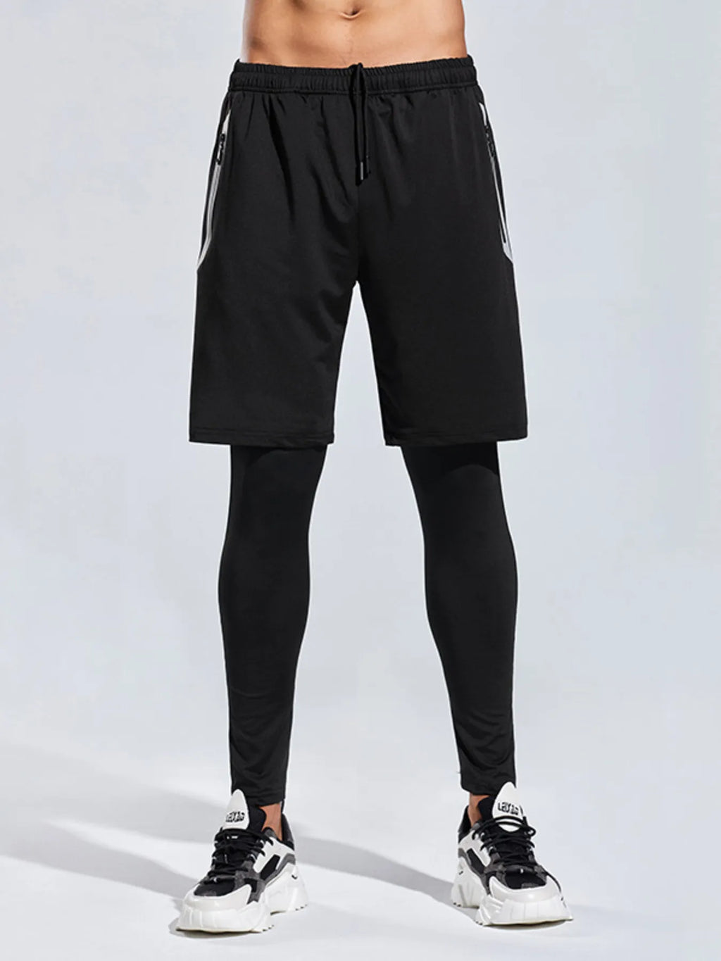 Men's Plus Size Elastic Waist Active Shorts