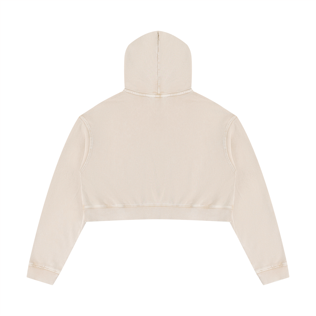 Loki & Ivy Women’s Mineral Washed Crop Hoodie