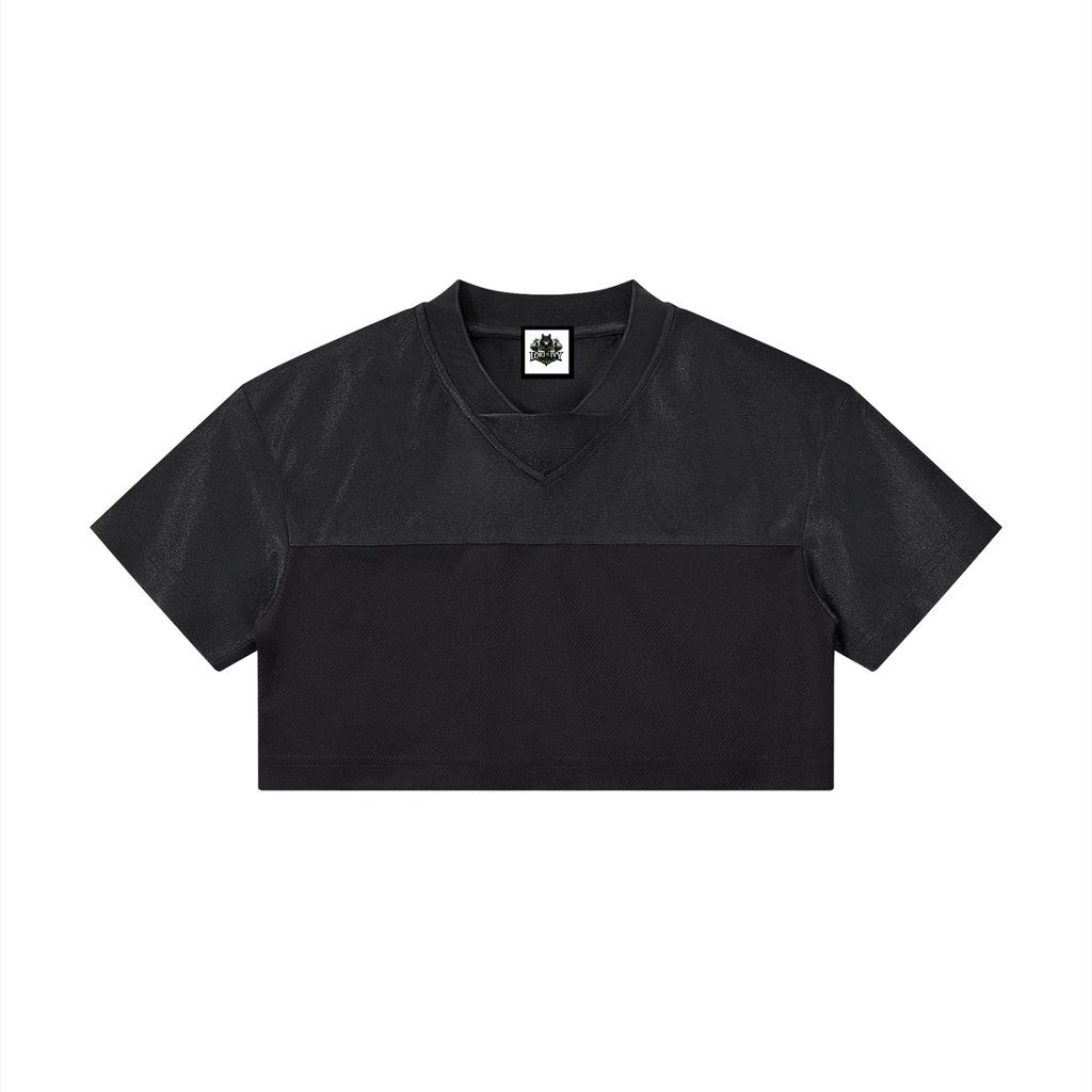Loki & Ivy Women’s Cropped Paneled V-Neck Jersey