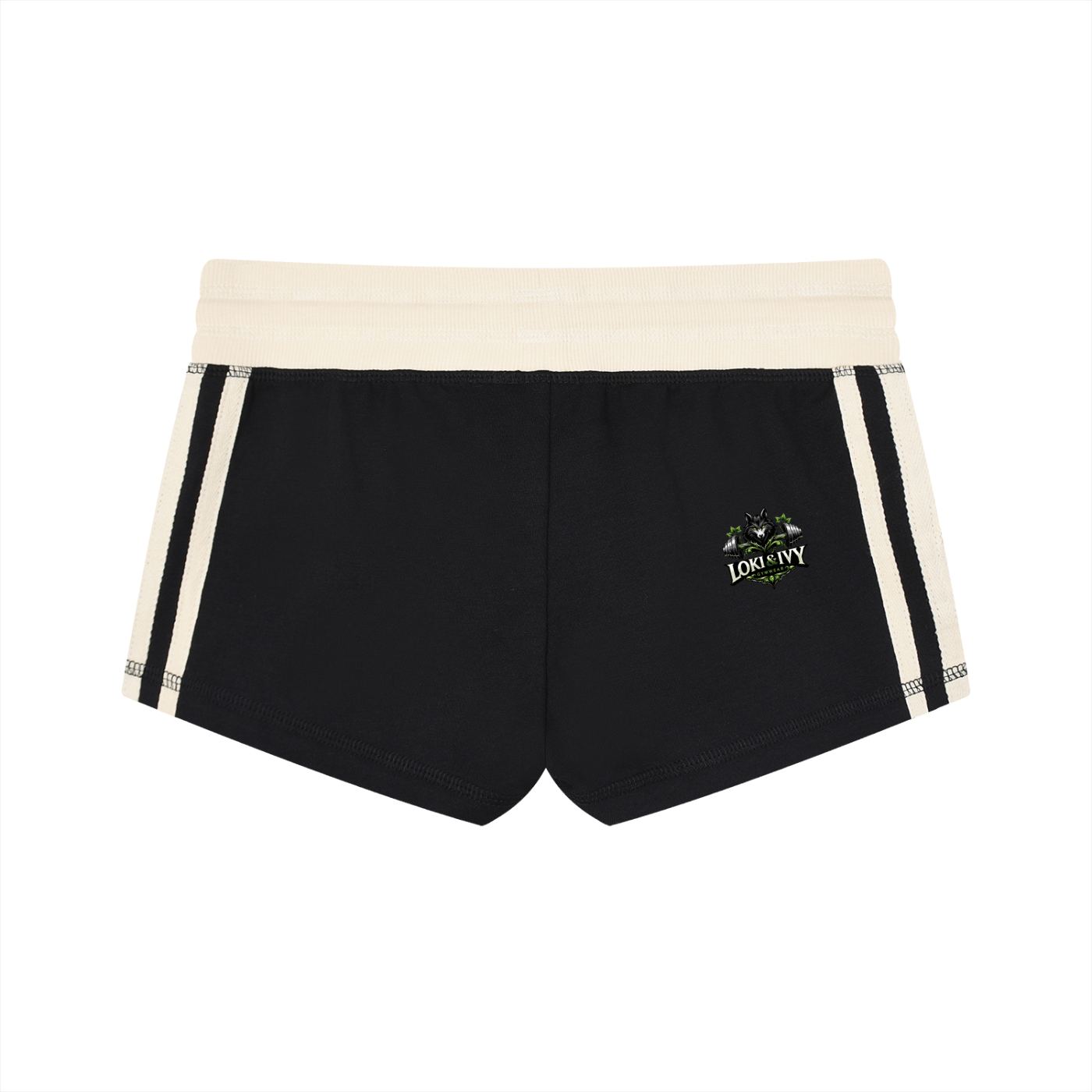 Loki & Ivy Women's Contrast Stripe Track Shorts