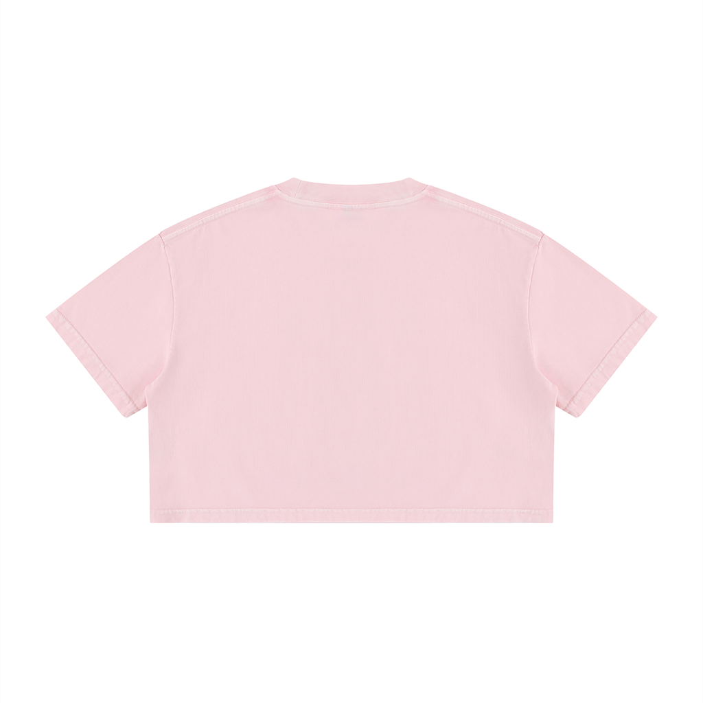 Loki & Ivy Women's Mineral Wash Cotton Crop T-Shirt