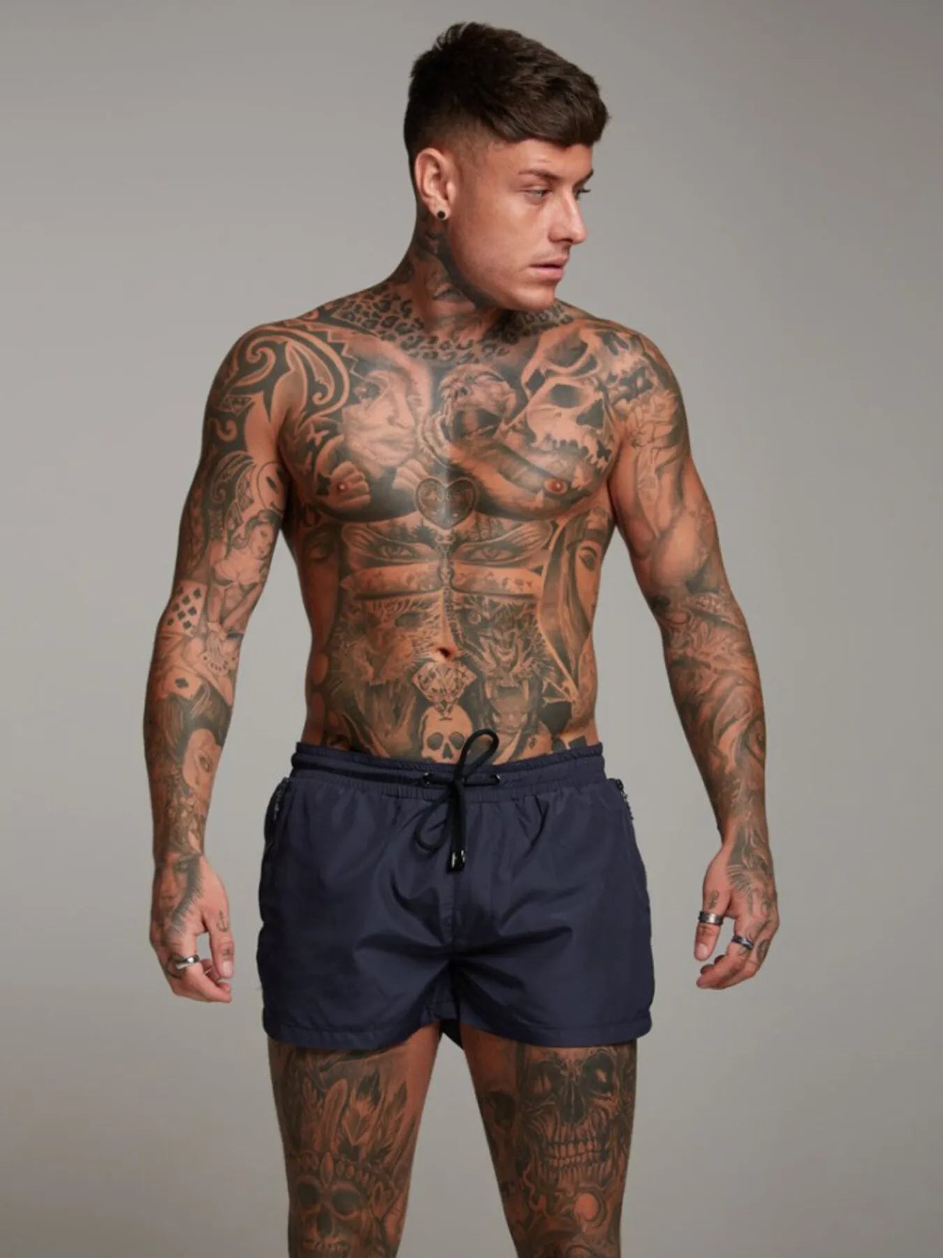 Men's Full Size Drawstring Active Shorts with Pockets Plus Size