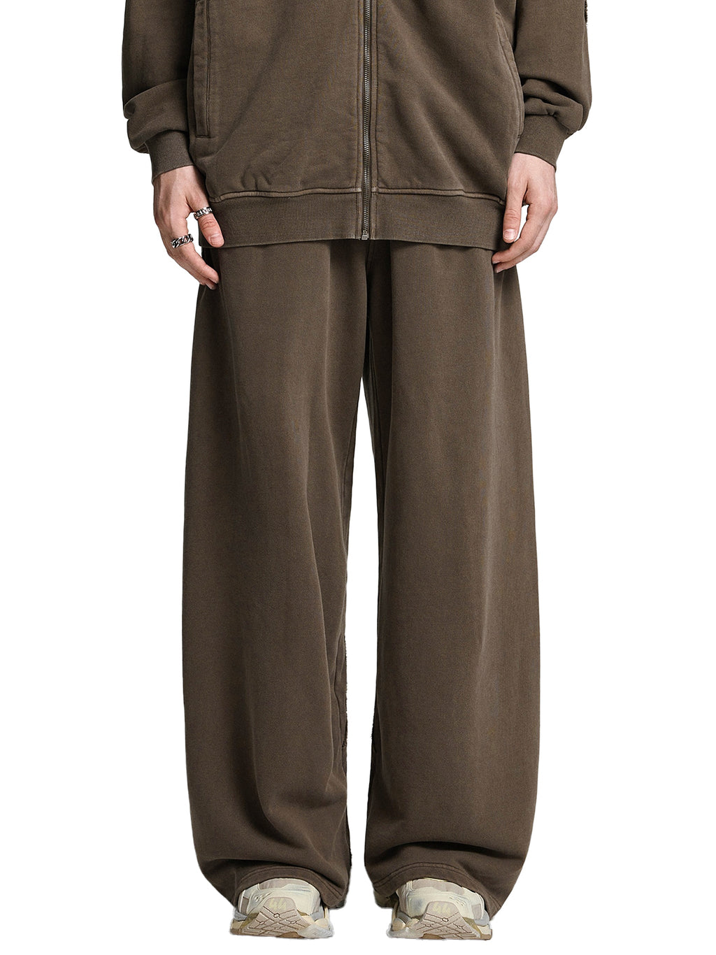Loki & Ivy Snow Washed Tape Raw Edge Sweatpants