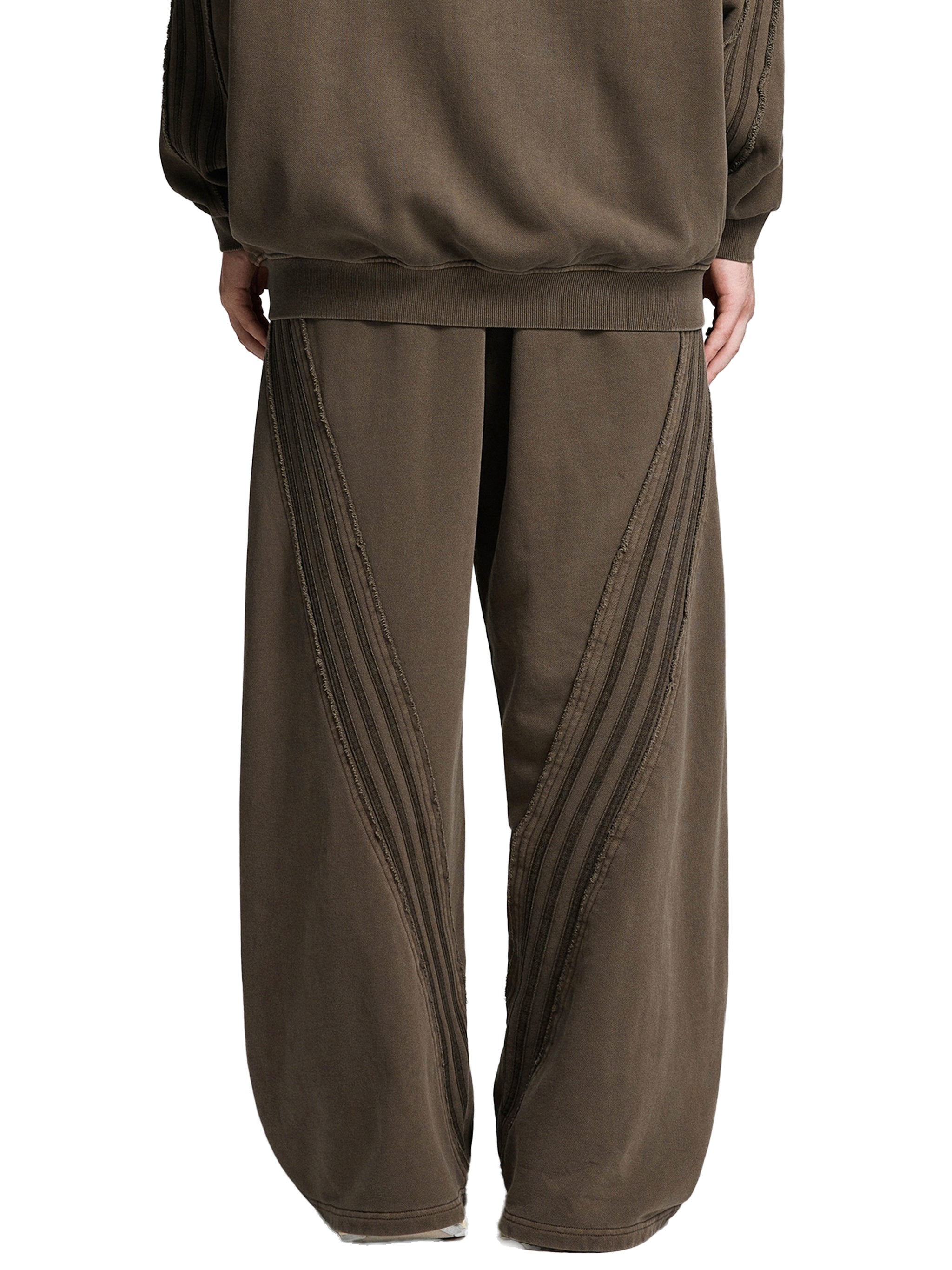 Loki & Ivy Snow Washed Tape Raw Edge Sweatpants