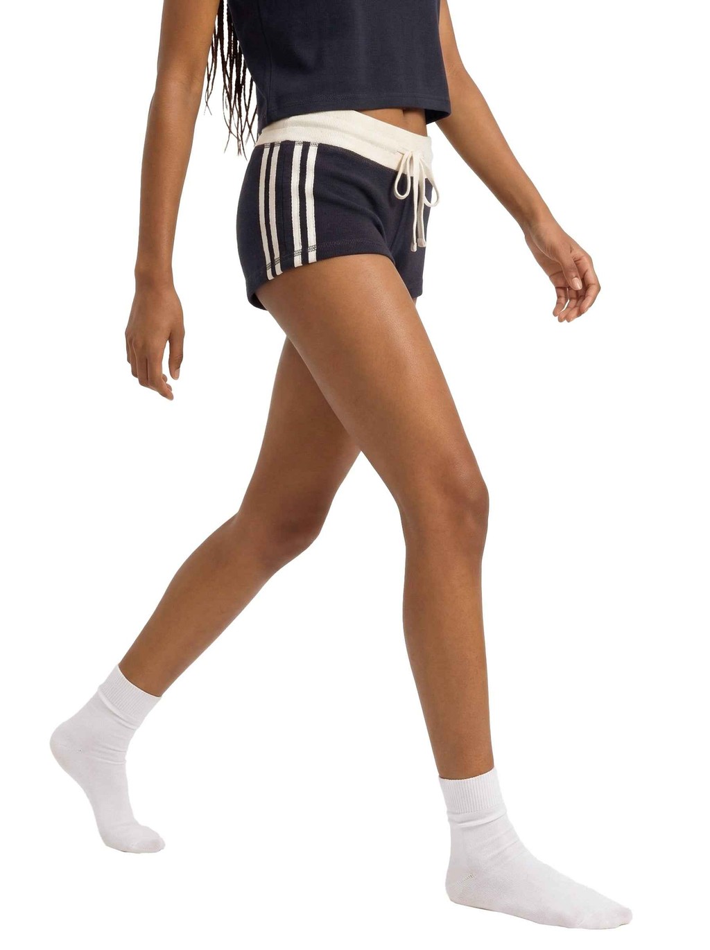 Loki & Ivy Women's Contrast Stripe Track Shorts