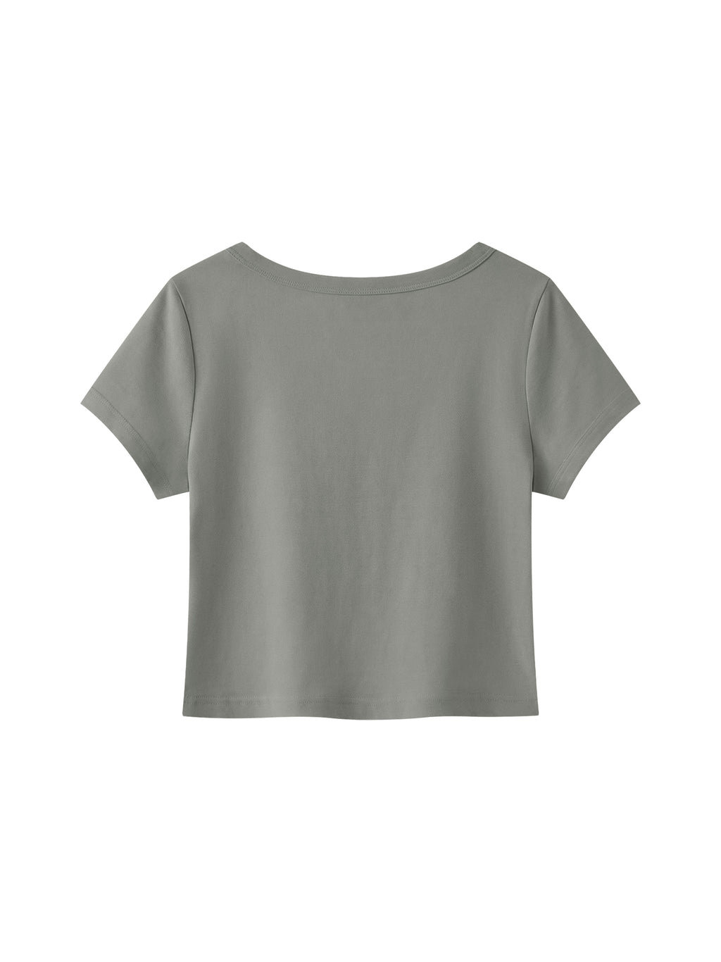 Loki & Ivy Women's Solid Color Slim Crop T-Shirt