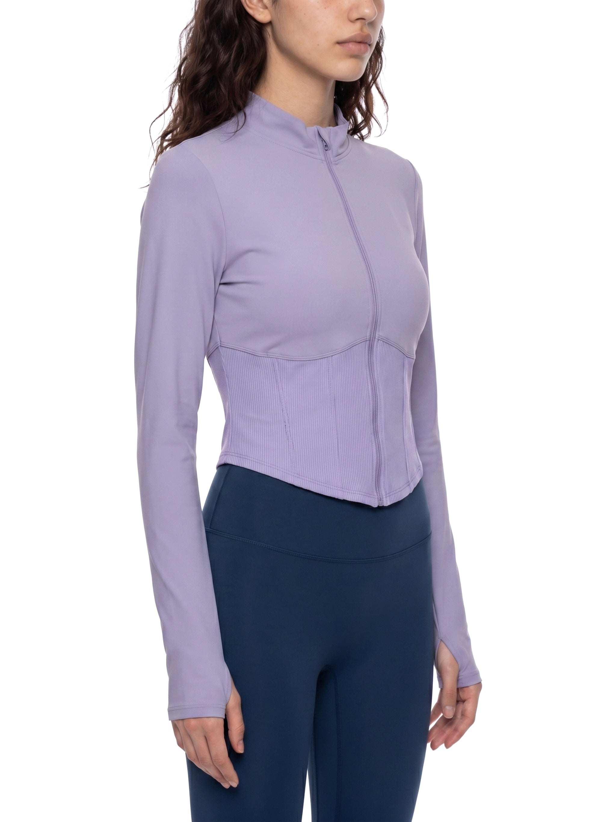 Loki & Ivy Women's Slim Fit Full-Zip Yoga Jacket