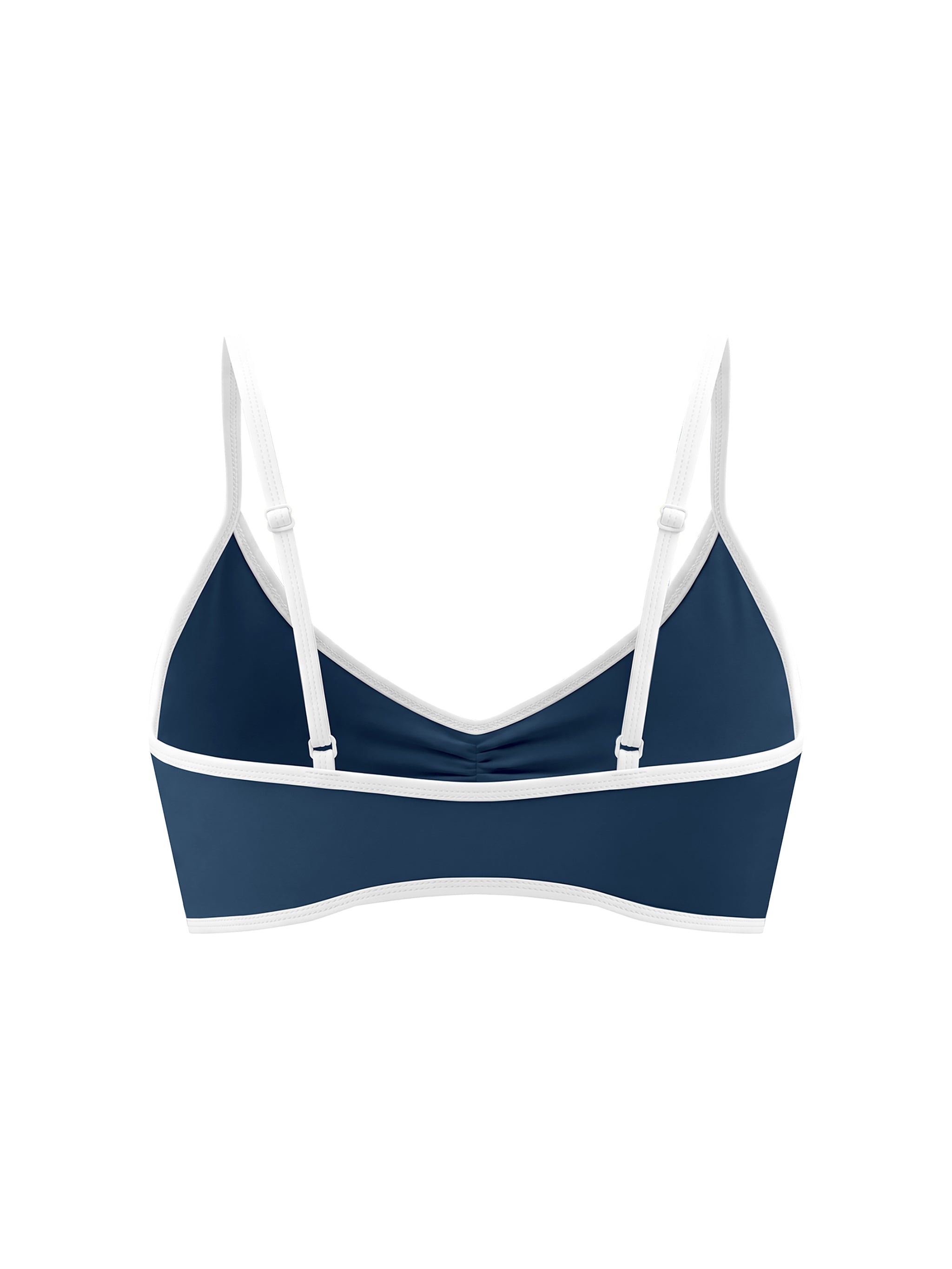 Loki & Ivy Color Block Ruched V-Neck Sports Bra