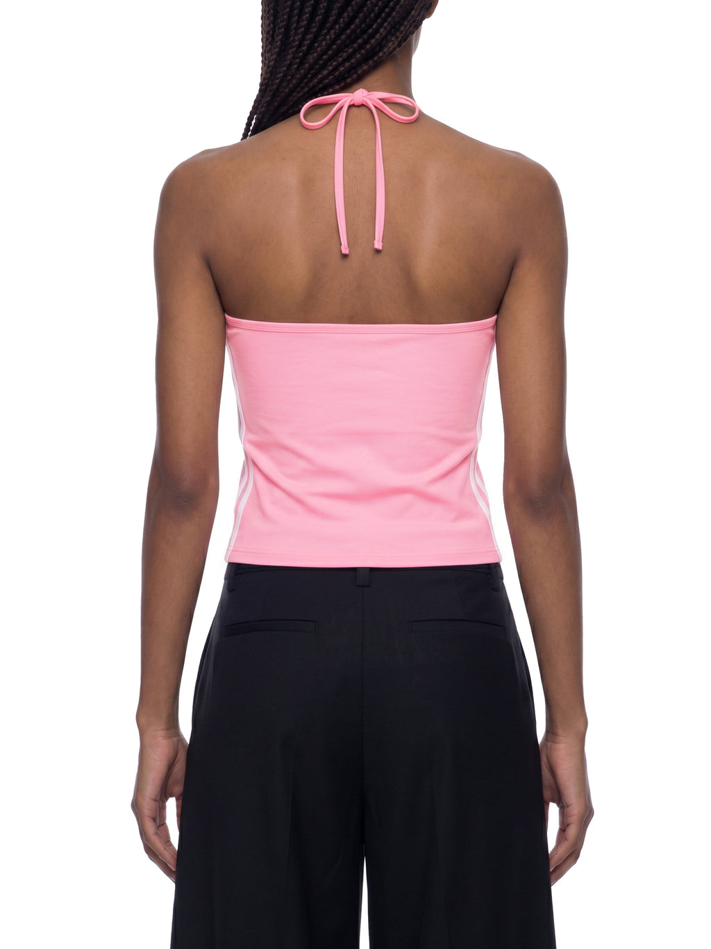 Loki & Ivy Women's Color Block Halter Crop Tank Top