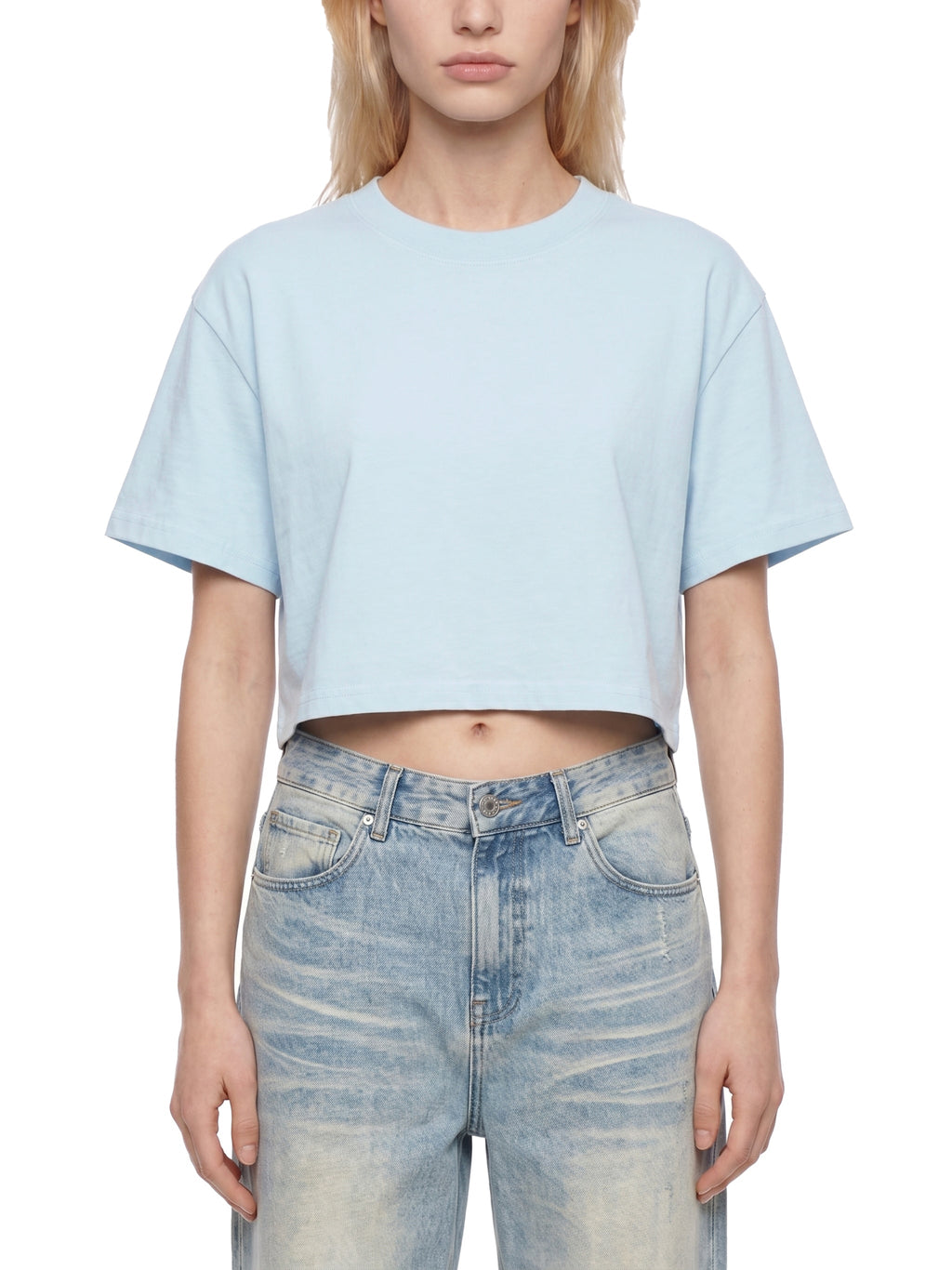 Loki & Ivy Women's Mineral Wash Cotton Crop T-Shirt