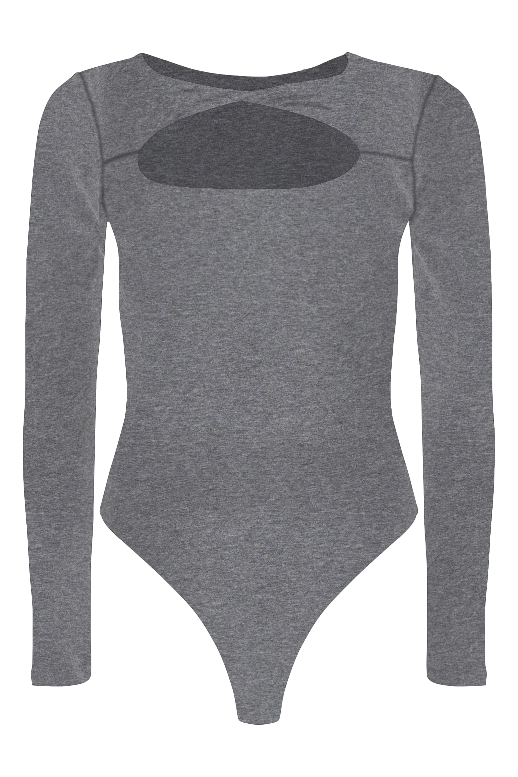 Whitney Cotton Long Sleeve Cutout Twist Bodysuit