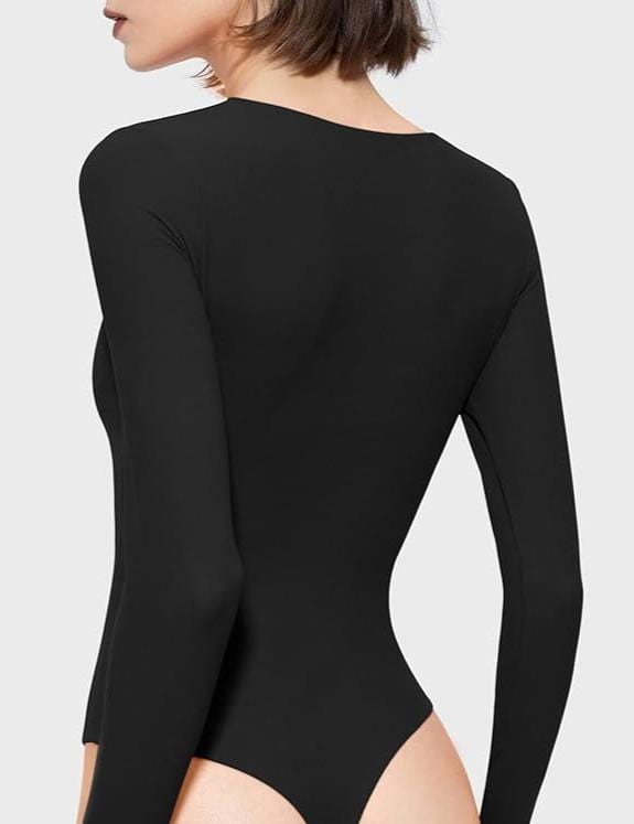 Whitney Cotton Long Sleeve Cutout Twist Bodysuit