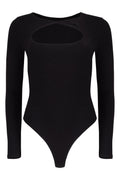 Whitney Cotton Long Sleeve Cutout Twist Bodysuit