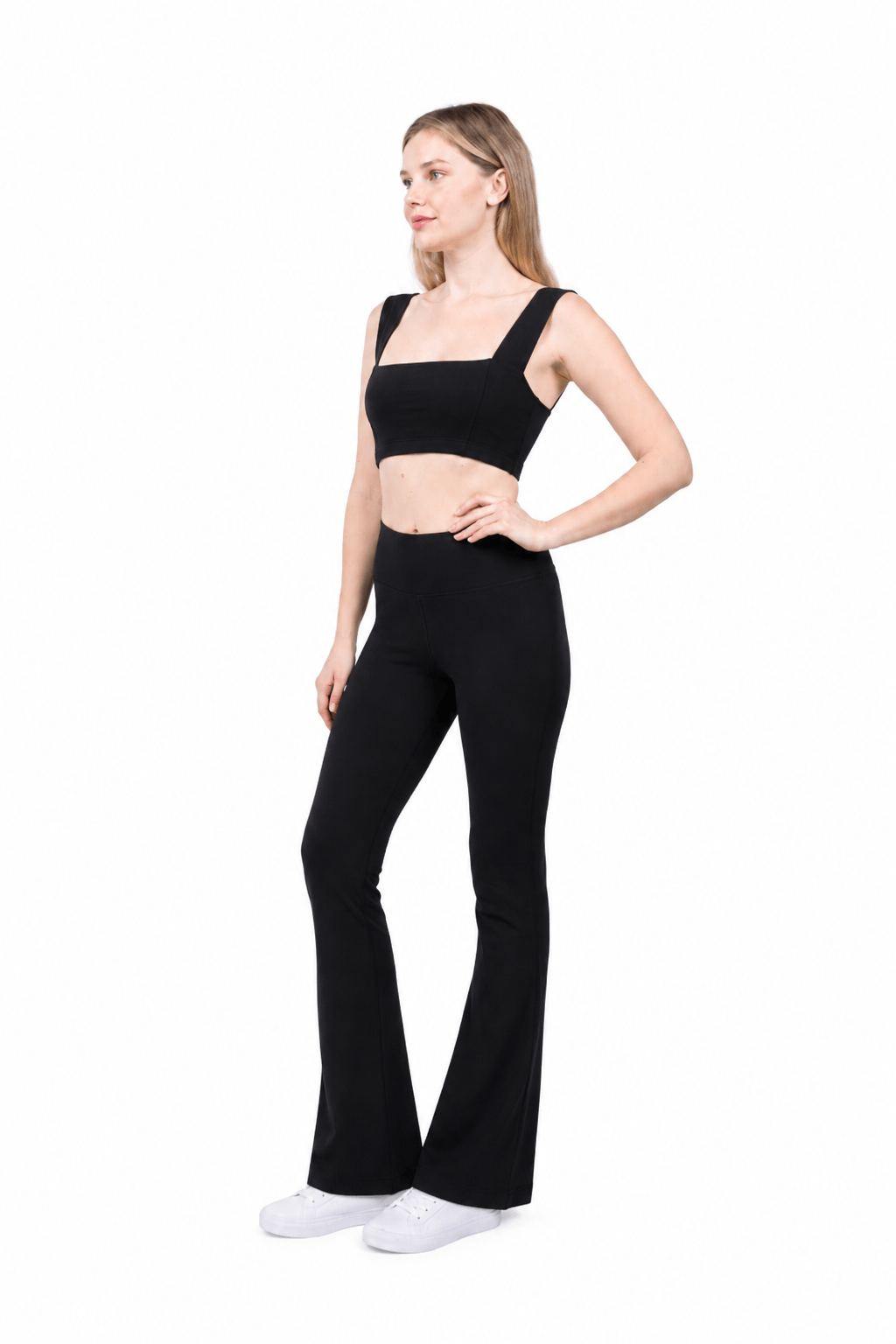 Square Neck Organic Cotton Sports Bra