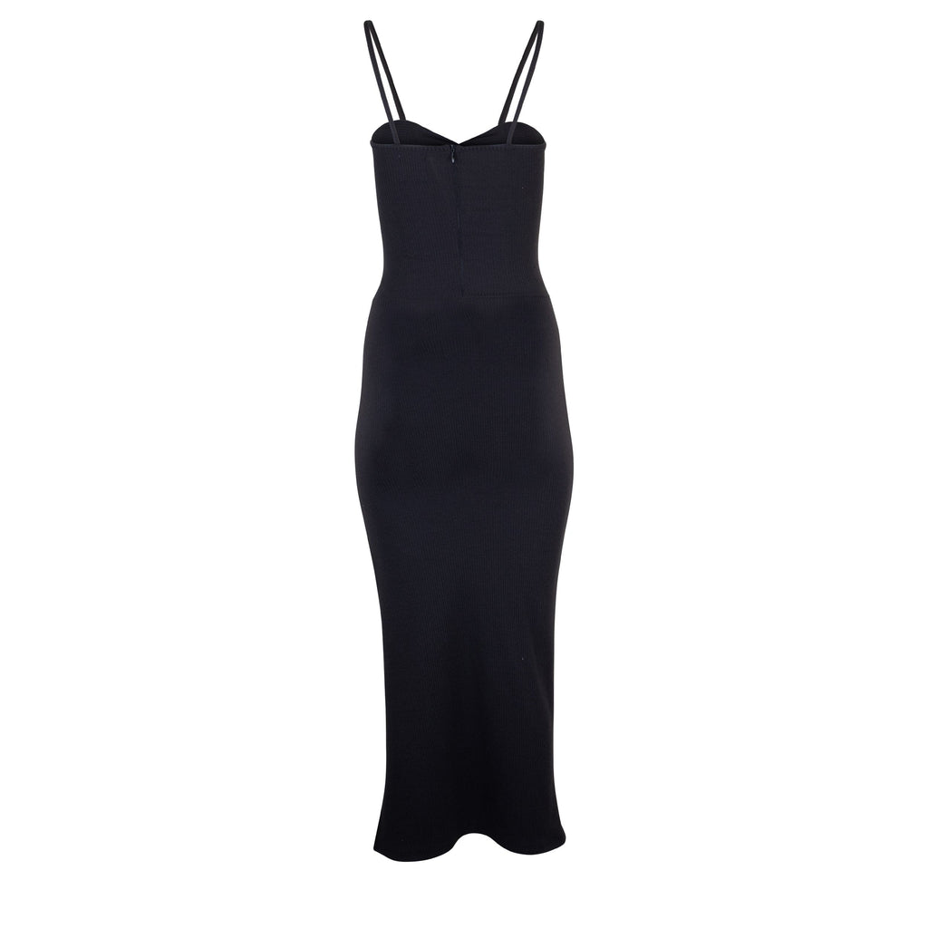 Heidi Cutout Detail Ribbed Maxi Dress