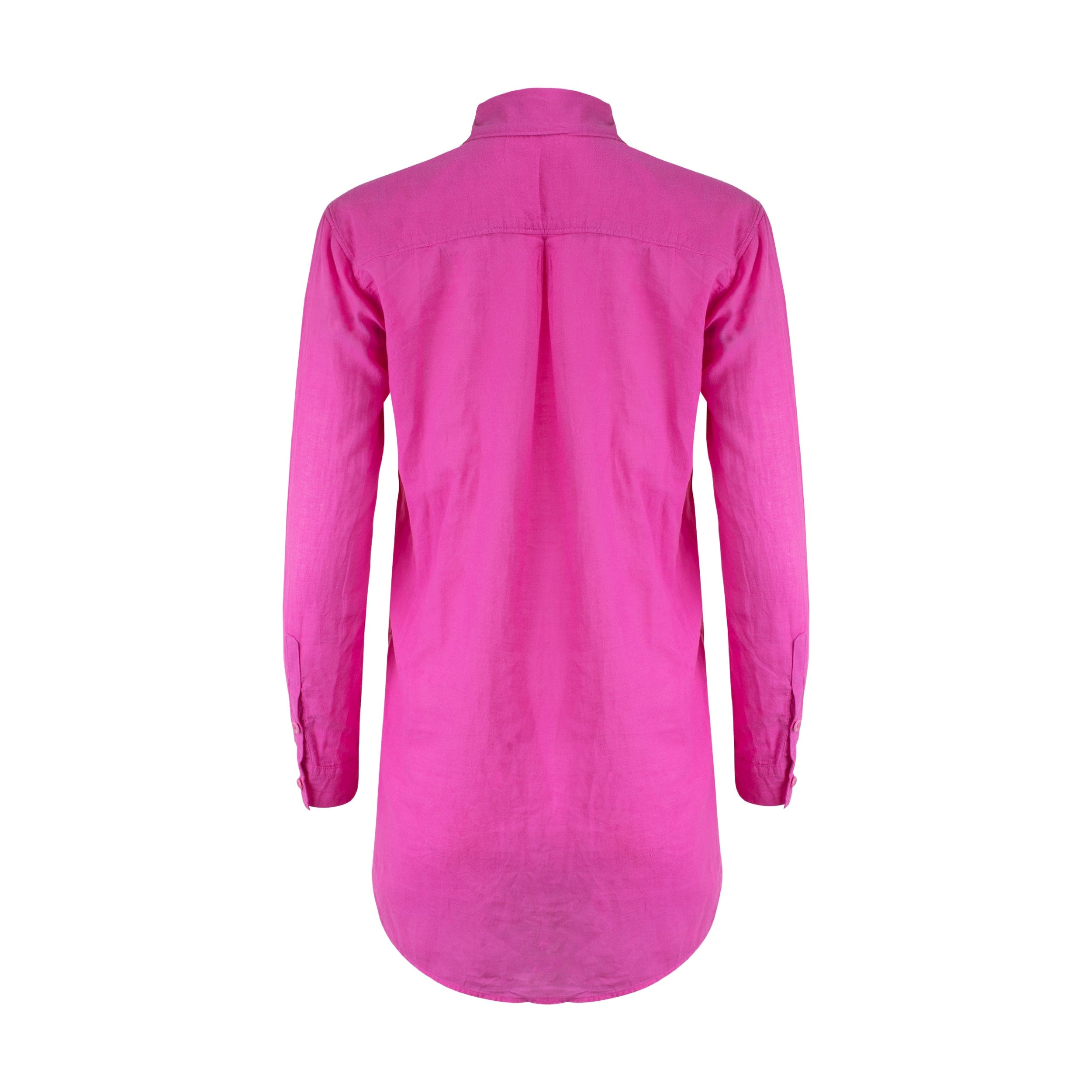 Naomi Linen Tunic Blouse - Pink Aster