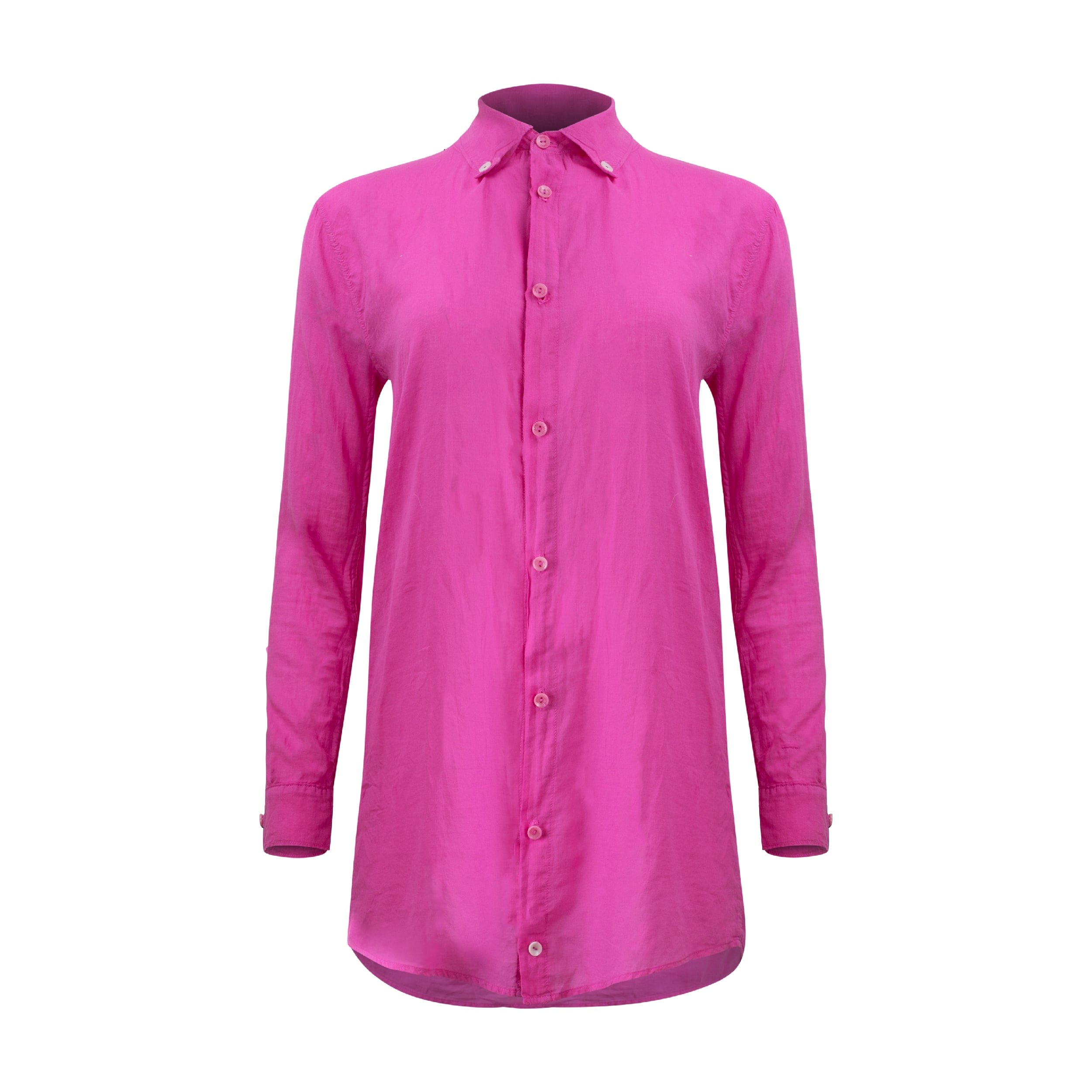 Naomi Linen Tunic Blouse - Pink Aster