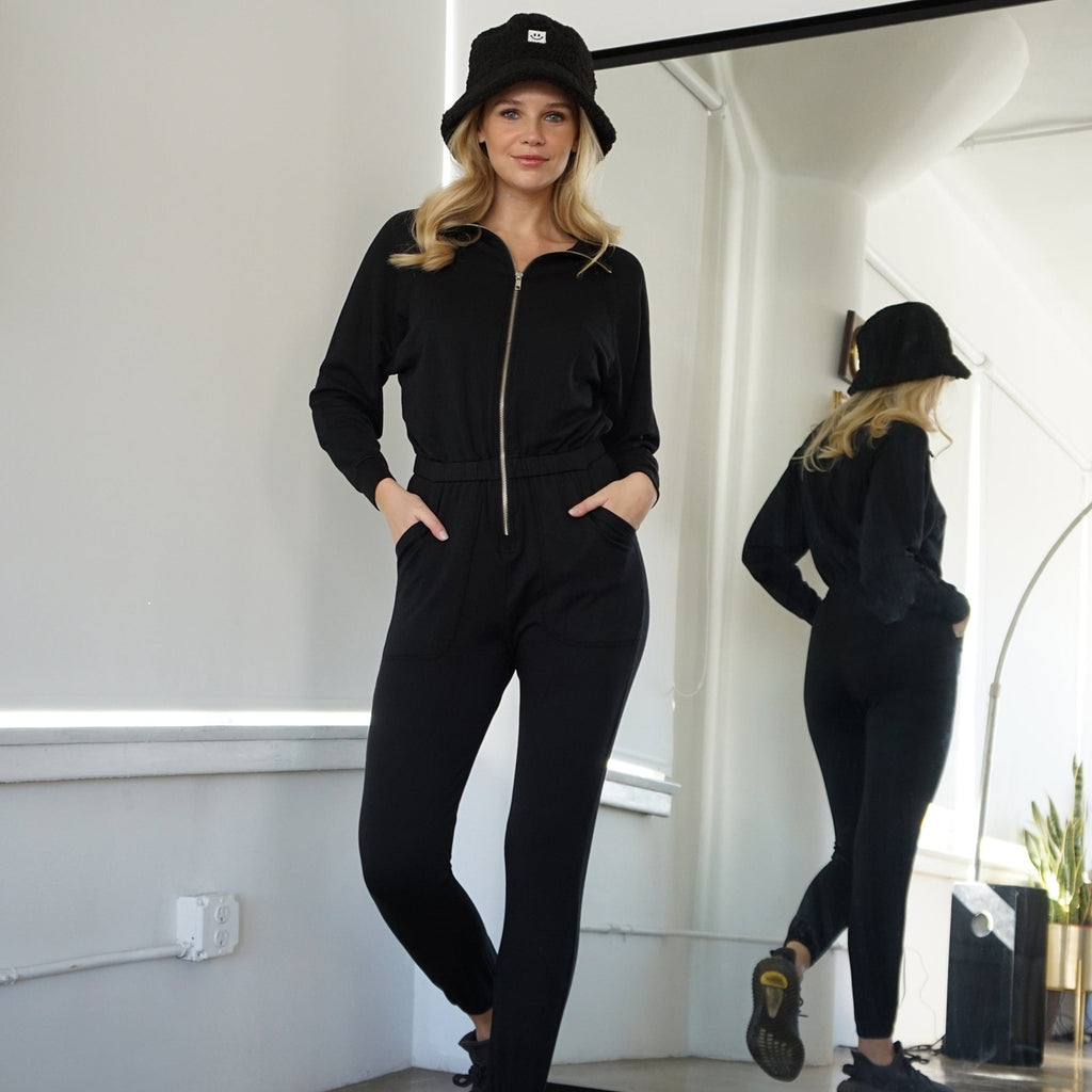 Restore Soft Terry Jumpsuit - Black