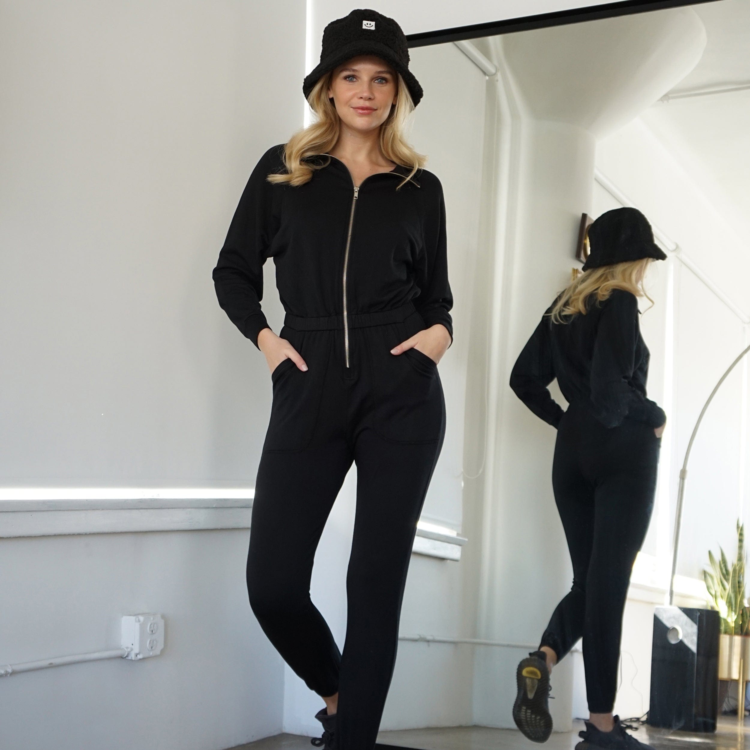 Restore Soft Terry Jumpsuit - Black